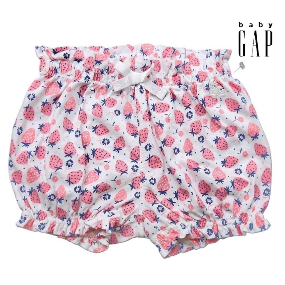 Baby Gap Pull-on Shorts Pink and White 100% Organic Cotton Size 6 - 12 Months